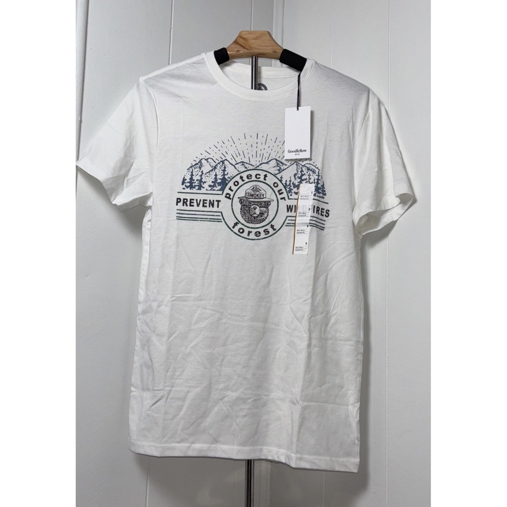 New Goodfellow Men's Short Sleeves Prevent Forest Fires Smokey the bear Size S